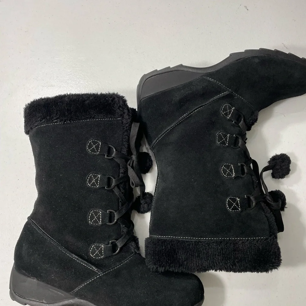 Sporto Black Winter Suede Boots Size 10M SB-50